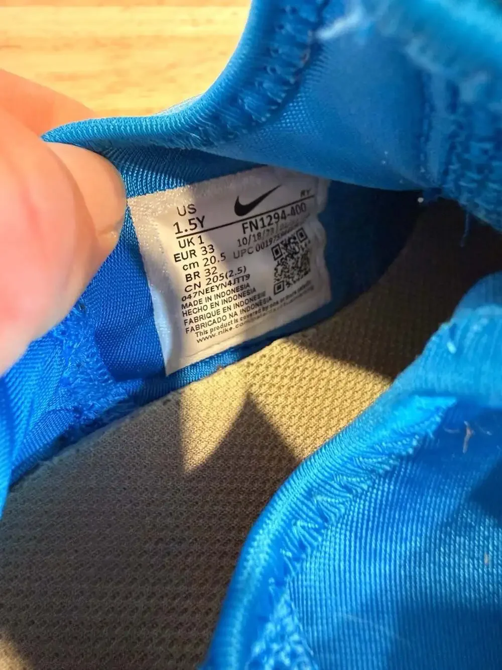 Nike Flex Runner 3 Toddler Shoes Blue and Lime Green Kids 1.5Y